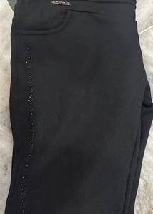 Good Condition Black Color Pants/Jeggings -size 38