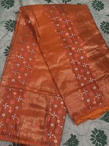 Elegant Orange Saree