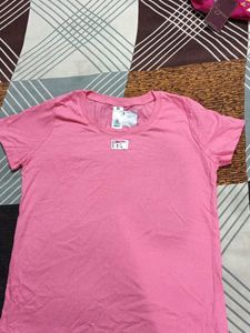 Pink Sports Tshirt For Women