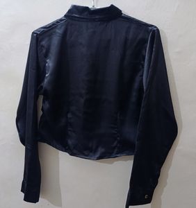Satin Black Top/Blouse