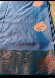 Elegant Blue Soft  Silk Saree