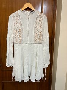 Forever 21 Floral Lace Knit Mini Dress