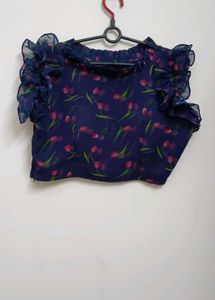Floral Ruffle Sleeve Top
