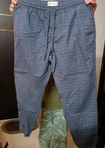 Men Blue Checked Jogger Pants