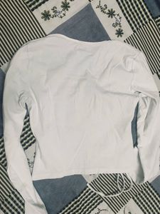 Lace Detail Tie String Fitted Top