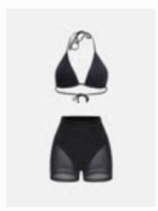 Padded String Top And Sparkly Shorts