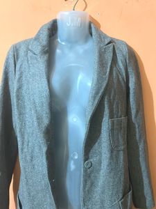 Gray Casual Blazer