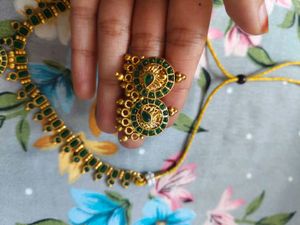 South Indian Jewellery set of 2 necklace and earri