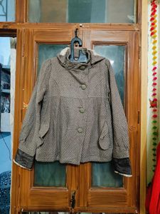 🇳🇿💫💗Cute Brown Buttoned Hooded Coat