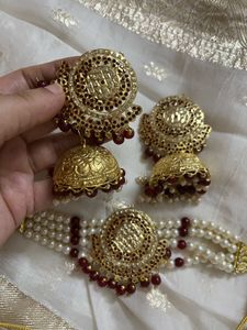 Gold Polished Jewellery set