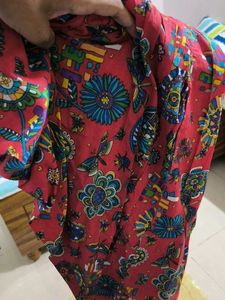 Biba Red Printed Palazzos