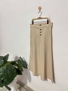 Beige Denim Skirt