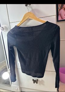 Black H&amp;M Sheer Top
