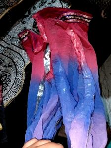 Dupatta Pink And Blue Shade