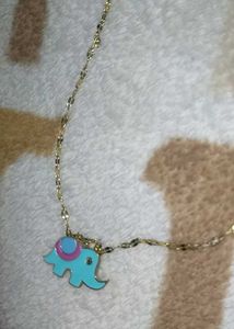 Elephant Charm Gold Chain