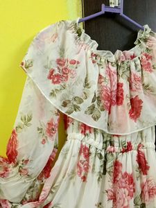 Floral Chiffon Maxi Dress