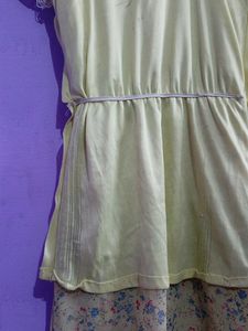 Stunning Yellow Kaftan Dress W Flower Print 4Girls