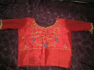 Red Embroidered ♥️👗 Lehenga Blouse Only.