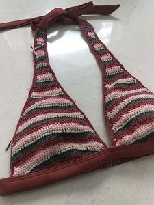 XS Striped Bikini Top