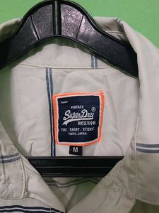 New Superdry White Striped Shirt
