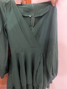 Emerald Green Mini Dress