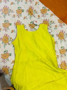 Elegant Green Anarkali Dress With Banarasi Dupatta