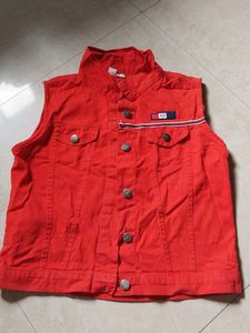 Red Sleeveless Jacket