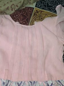 Girl Frock Pink Color Casual Wear