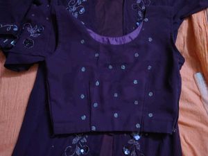 Purple Embellished Indo Western 3pieces