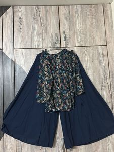 Floral Top & Wide Leg Palazzo Set