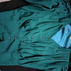 Emerald Green Long Sleeve Blouse