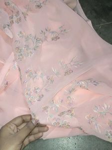 Soft Peach Colour Saree