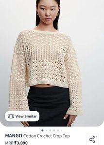 MANGO Openwork Panel Sweater