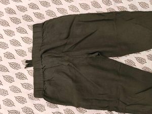 Olive Green Casual Pants