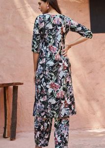 Floral Printed Lace Up &amp; Trouser