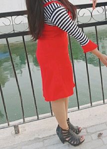 red summer partywear dress for womens &amp; girls
