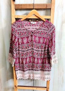 Printed Cotton Top Size-34
