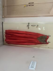 Elegant Red Embellished Gown