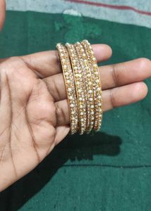 Pearl Gold Coated Bangles Totally New