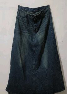 Y2k Long Denim Skirt