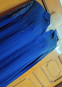 Beautiful Blue Embellished Shirt Dress
