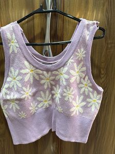 Floral Knit Crop Top