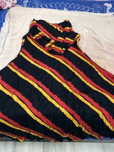 Bandhej Print Long 3qtr Slv Dress