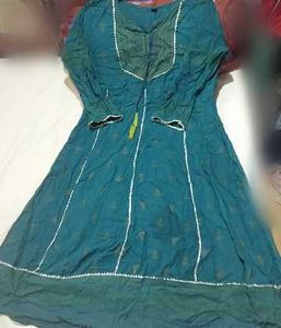 Teal & Silver Detail Dress