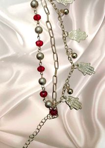 Layered Gold Charm Bracelet Set