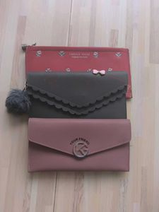 Set of 3 Cute Wallets Fixed Price.