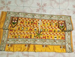 Yellow Embroidered Saree