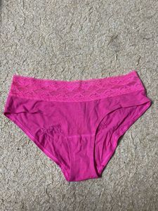 VS Pink Lace Trim Panties