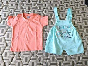 Cute Dungaree And Nicker Set with Dragonflies