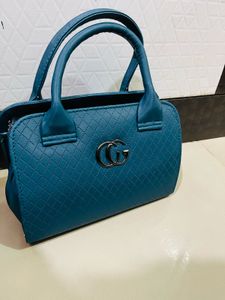 Teal Quilted Satchel Bag New With Tag